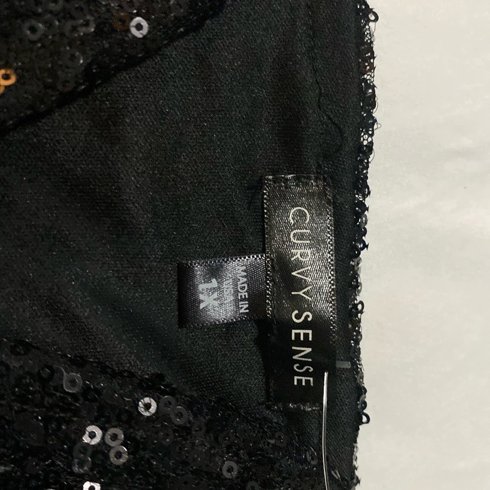 Curvy Sense Black Sequin Jumpsuit